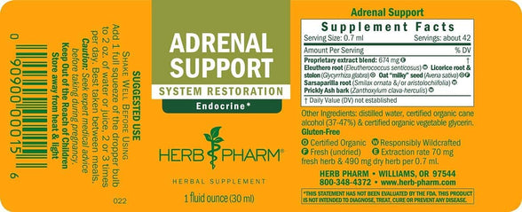 Herb Pharm - Adrenal Support Tonic Compound 1 Fl. Oz. 63978