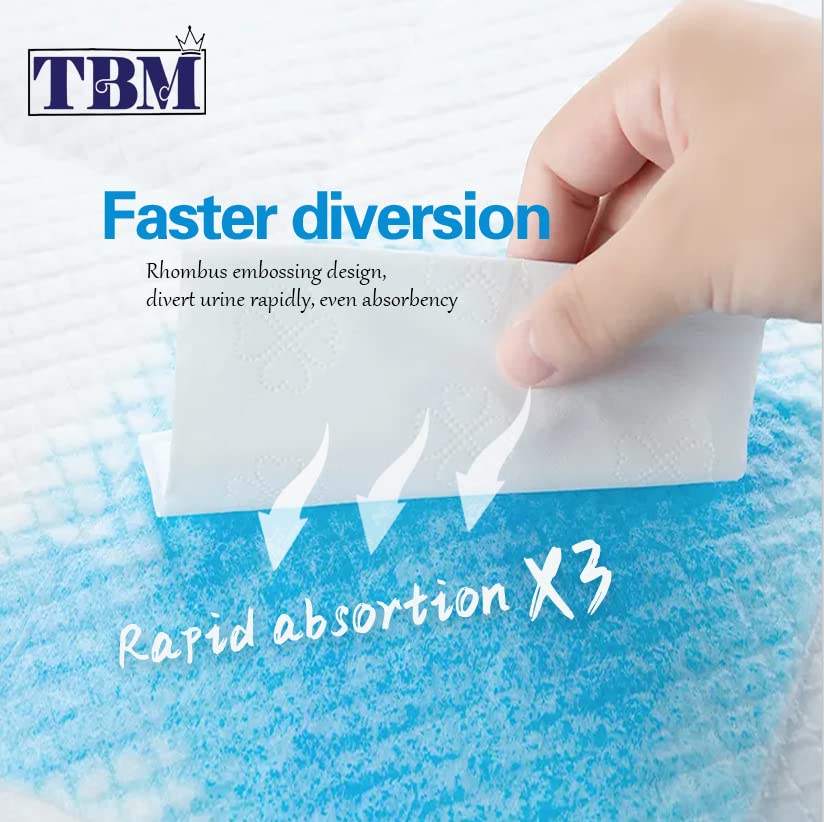 TBM 10 x Incontinence Pads 60x90 cm Disposable Bed Pads for Adults Children Incontinence Bed Pads Absorbent Bed Protectors for Incontinence