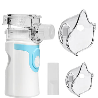 Portable Inhalators, Arozk Handheld Cool Mist Steam Inhaler Atomiser Machine for Kids and Adult Travel & Home Gifts Light Blue