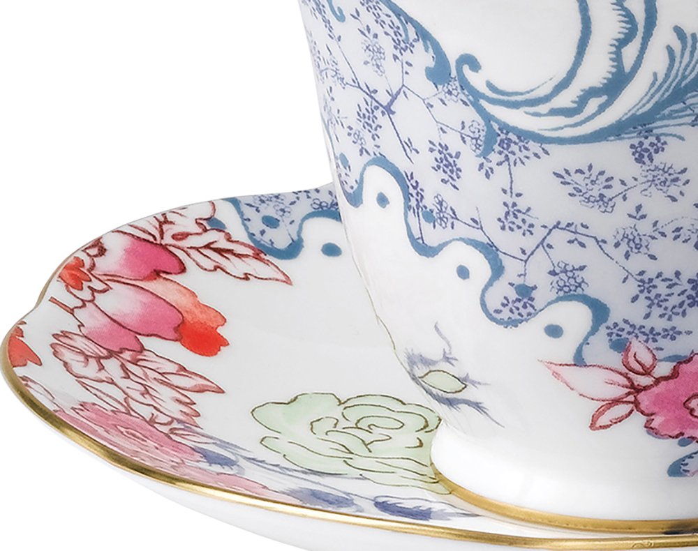 Wedgwood Fine Bone China Butterfly Bloom Spring Blossom Teacup & Saucer Set