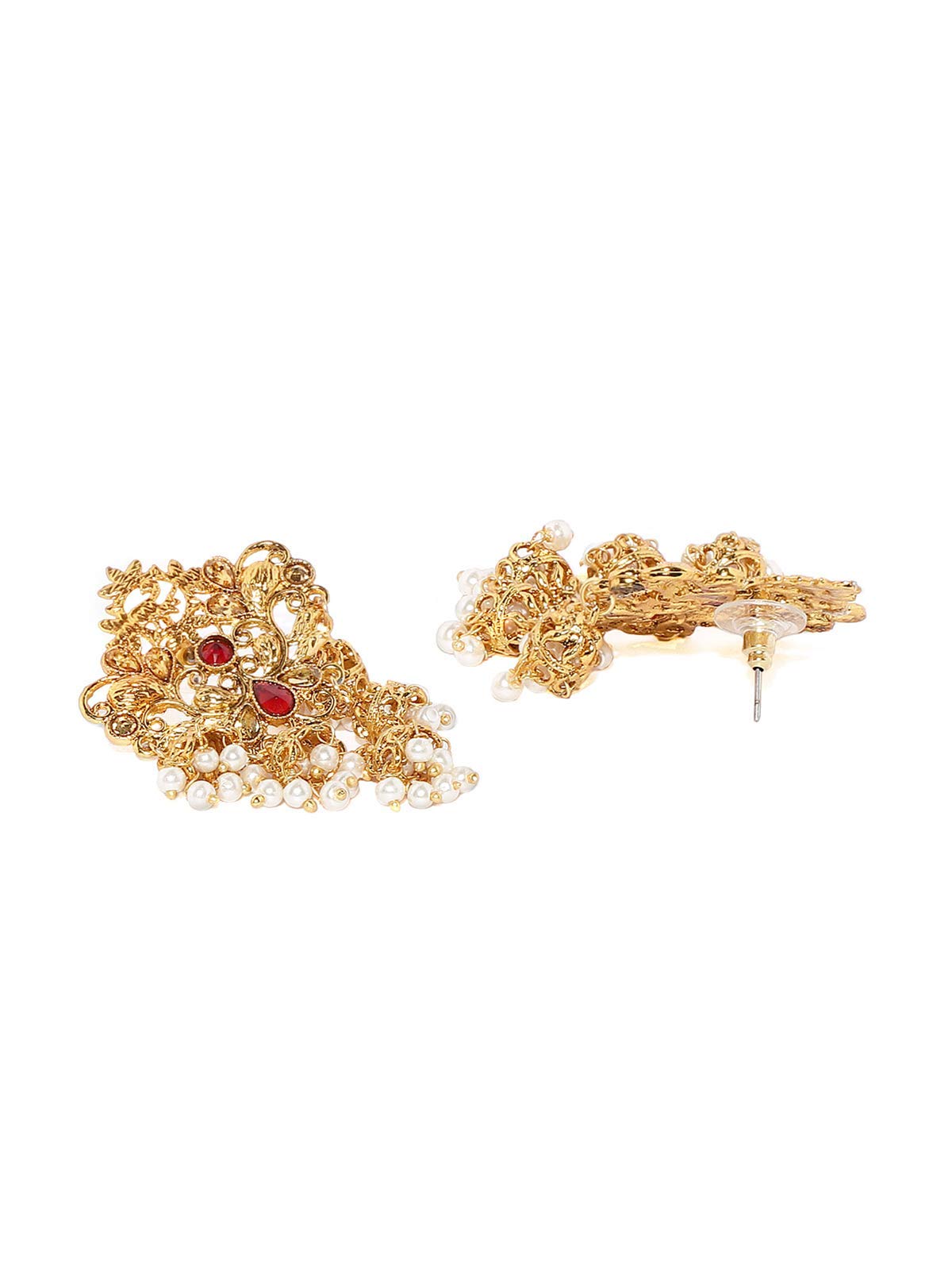 Zaveri Pearls Designer Gold Plated Jhumki Earring For Women-ZPFK7607
