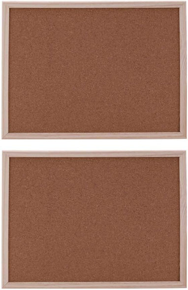 SUPVOX Bulletin Board Cork, Quartet Corkboard Picture Board Wood Board (2Pcs)