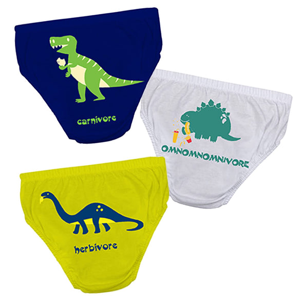 YouGotPlanB 100% Cotton Foodie Boy Underwear - Set of 3, 1-2 years