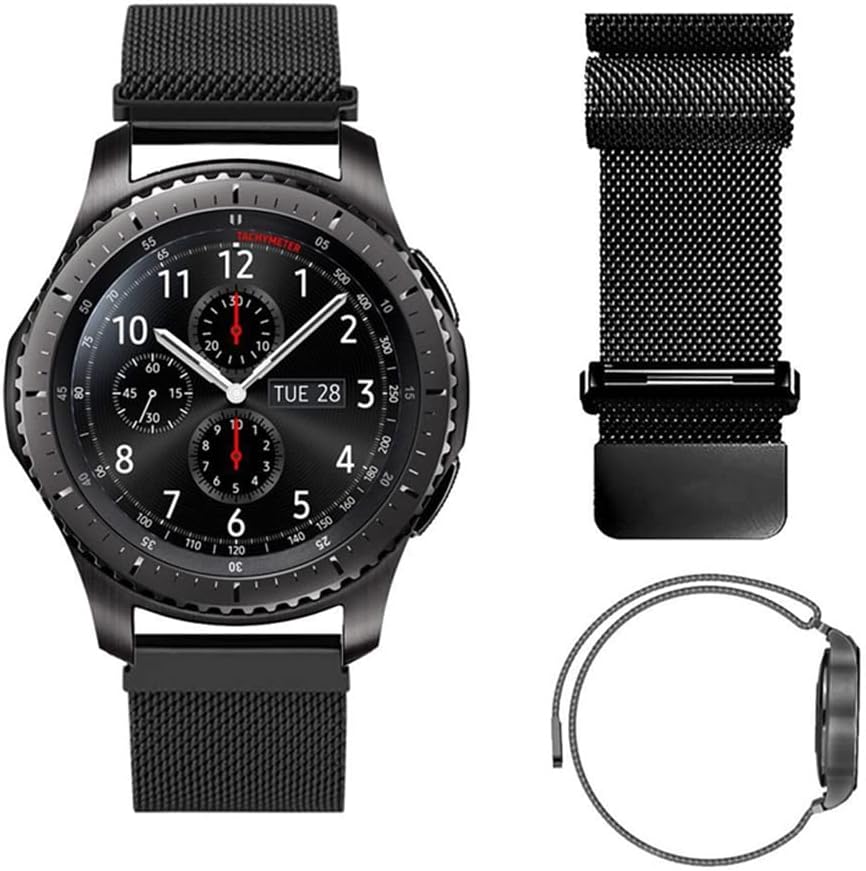 MARGOUN Stainless Steel Mesh Loop Bracelet Strap for Huawei GT/Huawei GT 2 (46mm) Watch Band/Huawei Watch GT2 Pro Strap/Samsung Galaxy Watch 46mm / Galaxy Watch 3 45mm, 22mm