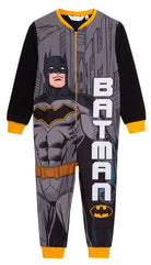 DC Comics Batman Onesie for Boys Fleece All in One Kids Pyjamas Pjs Zipped Loungewear 2-3Y