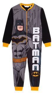 DC Comics Batman Onesie for Boys Fleece All in One Kids Pyjamas Pjs Zipped Loungewear 2-3Y