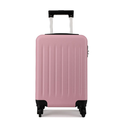 Kono 19 inch Children's Luggage Lightweight ABS 4 Wheel Spinner Suitcase Cabin Travel Case (Pink), Pink, Height:48cm, Length:30cm, Width:20cm, Carry-on