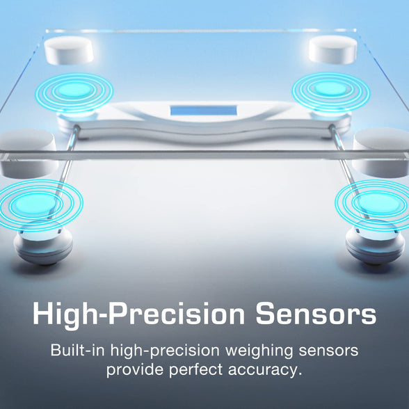 Active Era Weight Scale - Ultra Slim Digital Bathroom Scales for Body Weight with High Precision Sensors and Tempered Glass (Stone/kgs/lbs)