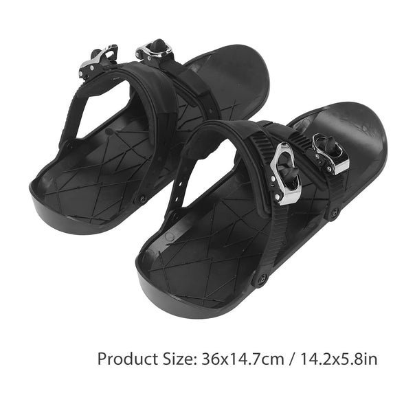 Mini Ski Skates for Snow, Portable Winter Short Snowskates Snowblades Skiboards One Size Fits All, Men's and Women's Outdoor Ski Shoes for Winter Sport Skiing Equipment