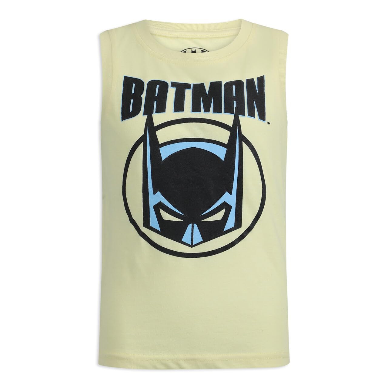 BATMAN DC Comics Boys’ 2 Pack Tank Top for Toddler and Little Boys’ – Yellow/Grey