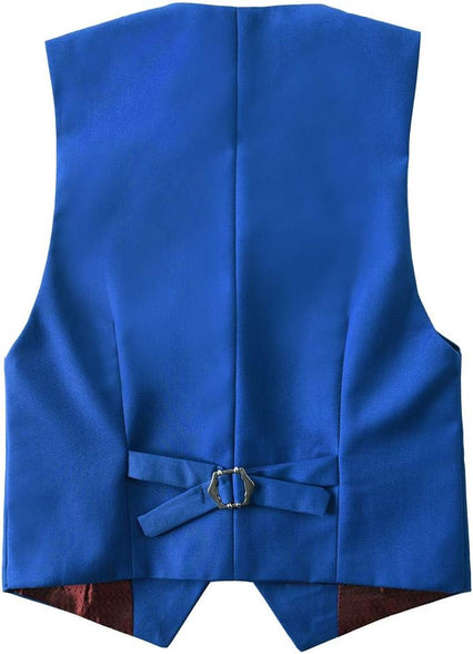 Suit for Boys Formal Royal Blue Toddler Dress Vest and Pants Kids Wedding Size 2T