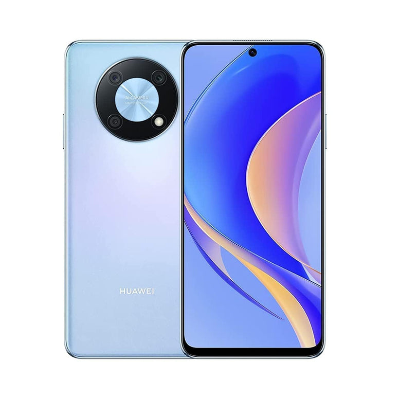 HUAWEI nova Y90 Smart Phone, 6.7" Edgeless FullView Display, 40W Fast Charging, 5000 mAh Large Battery, 50 MP AI Triple Camera, 6GB RAM, 128GB Storage, EMUI 12, LTE, Crystal Blue