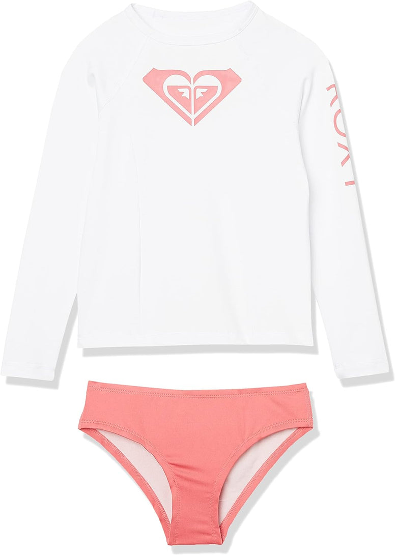 Roxy Girls Whole Hearted Long Sleeve Rashguard Set