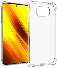 Xiaomi Poco X3 NFC Case Cover Back Air Cushion Soft Silicone Shockproof Ultra Slim Premium Material Anti-Scratch Protective Bumper Shell Corner for (Clear) by Nice.Store.UAE