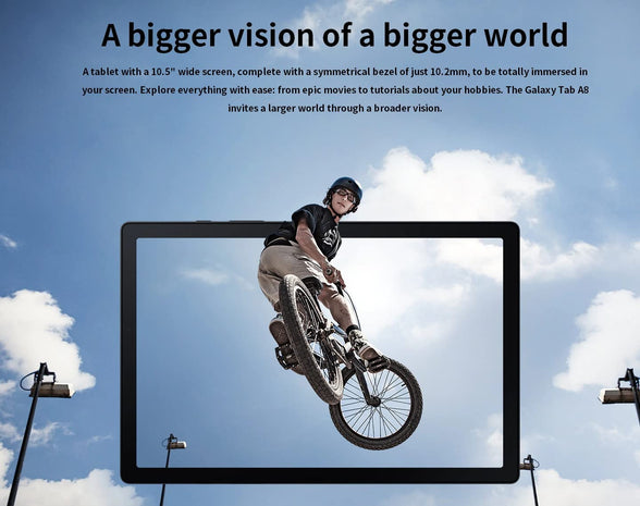Samsung Galaxy Tab A8 2022 WiFi 10.5 inch 7040 mAh 8MP -X200 International Version Dual Camera (w/Fast Car Charger Bundle) (32GB+3GB, Gray)