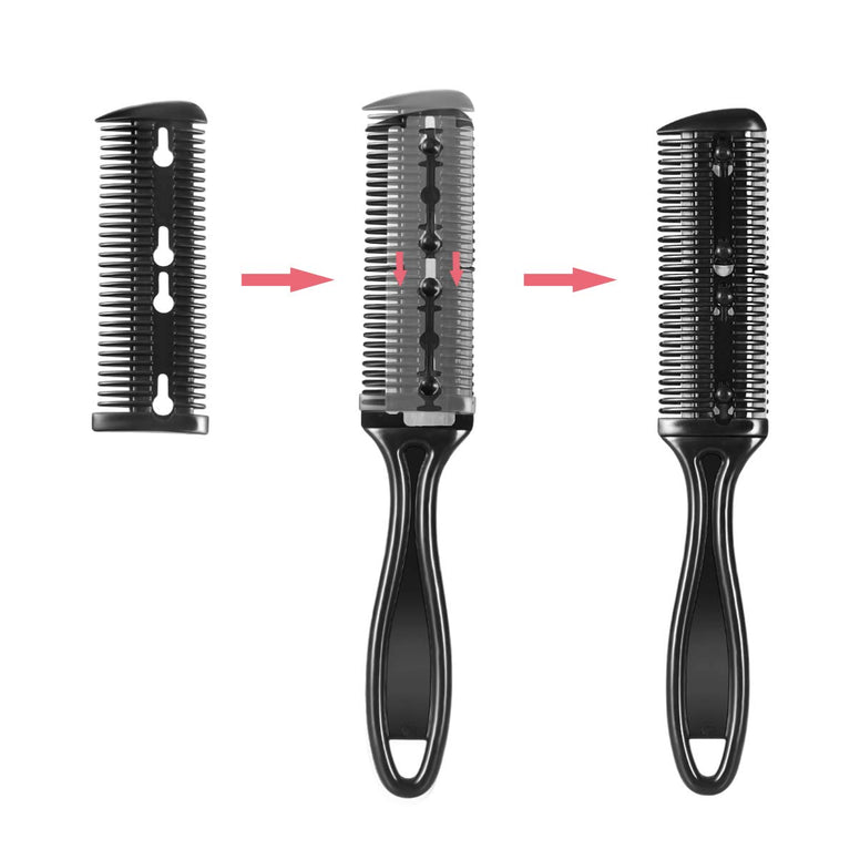 Lurrose Mens Hair Trimmer 3Pcs Hair Razor Comb Double Sided Hair Cutting Razor Comb Thinning Comb for Men Thick Hair Home& Salon Use Kids Hair Clippers