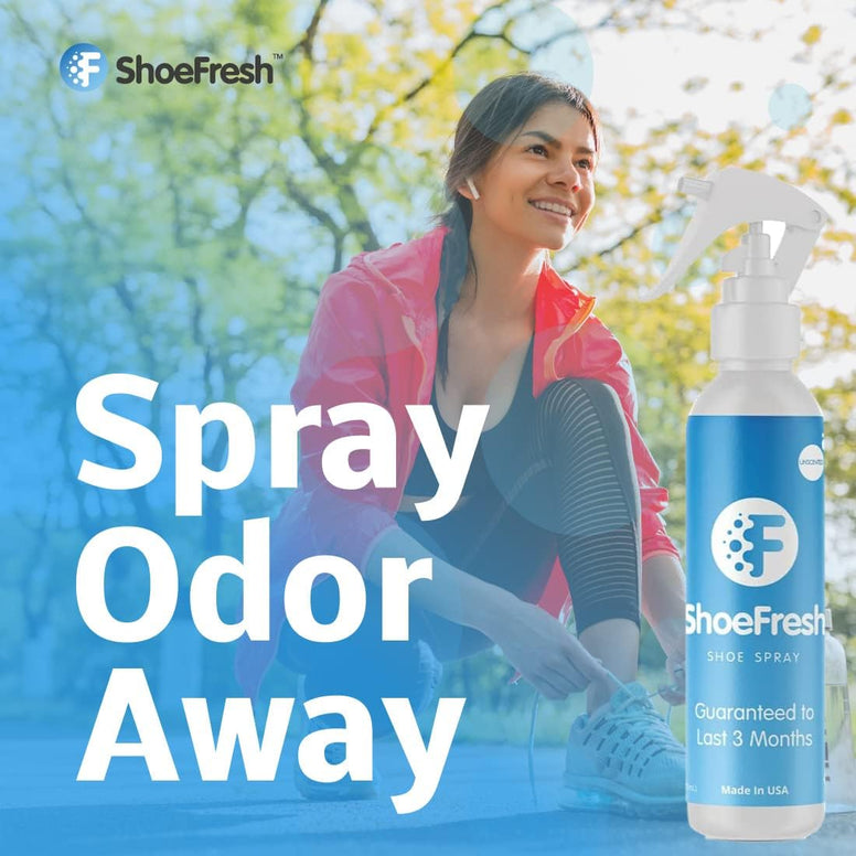 ShoeFresh Shoe Deodorizer Spray--Eliminate & Prevent Odors for 3 Months Guaranteed. Keep Your Shoes, Boots, Sandals, & Hockey Skates Smelling Fresh.