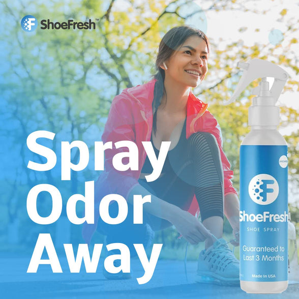 ShoeFresh Shoe Deodorizer Spray--Eliminate & Prevent Odors for 3 Months Guaranteed. Keep Your Shoes, Boots, Sandals, & Hockey Skates Smelling Fresh.