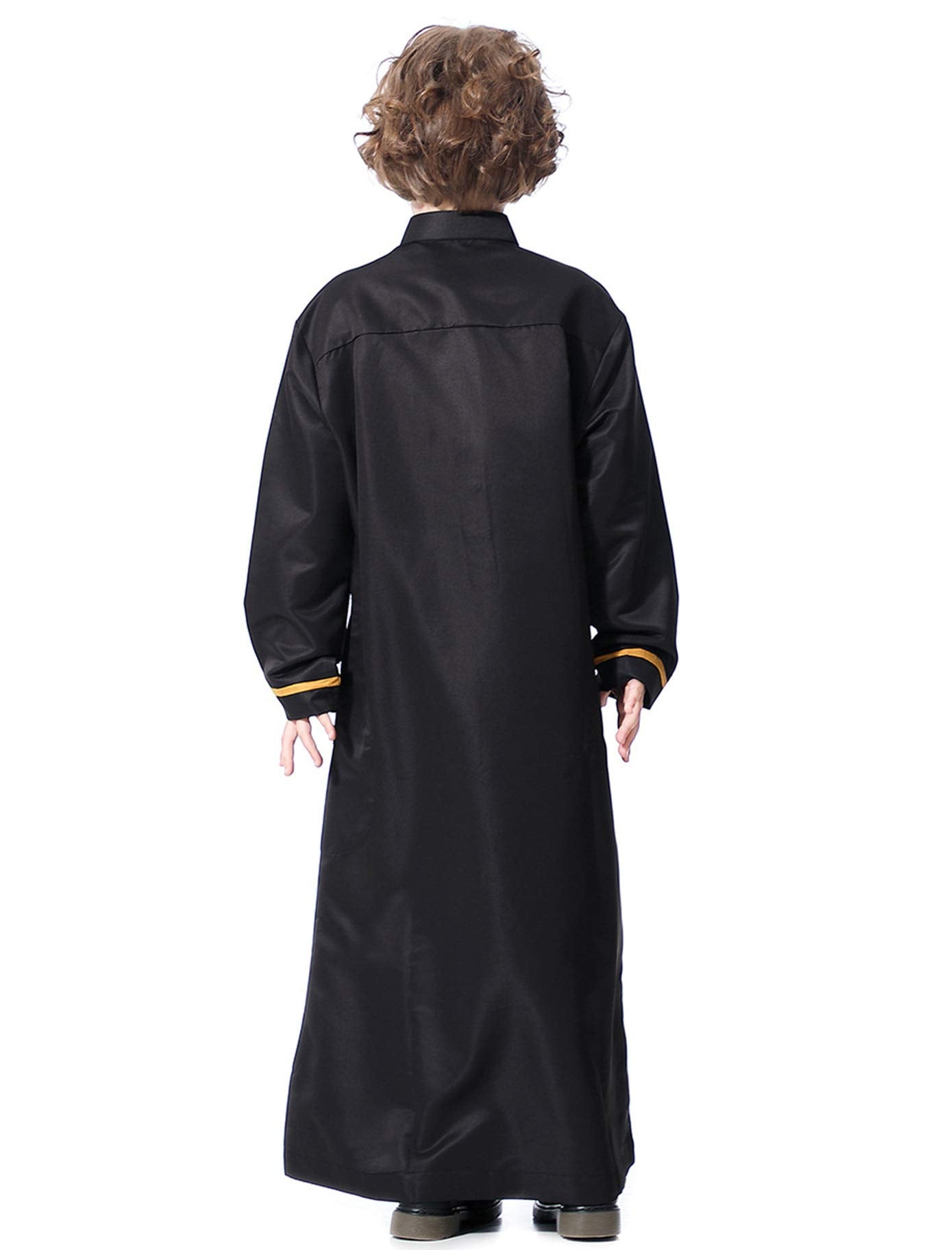 GladThink Boys Muslim Thobe with Long Sleeves Arab Wear Mandarin Collar