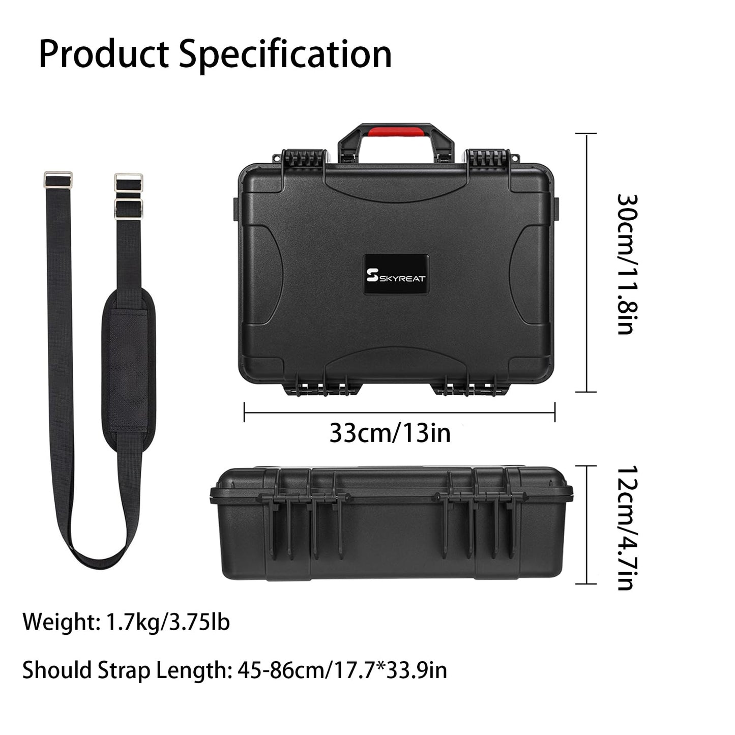 Skyreat Mini 4 Pro Hard Case, Waterproof Hard Shell Storage Bag, Travel Carrying Case for DJI Mini 4 Fly More Combo with DJI RC 2 Controller Drone Accessories