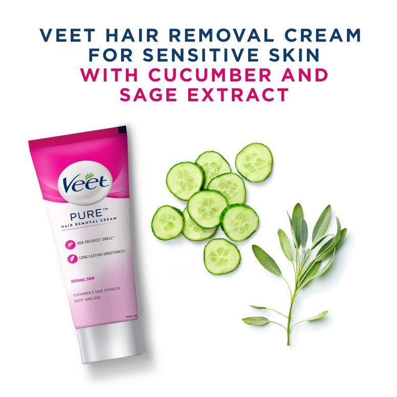 Veet Hair Removal Cream for Normal Skin - 100g (Pack of 2)