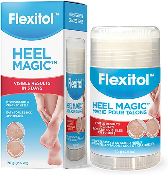 Flexitol Heel Magic For Dry Skin or Rough Heels with Shea Butter & Vitamin E, 2.5 Ounce