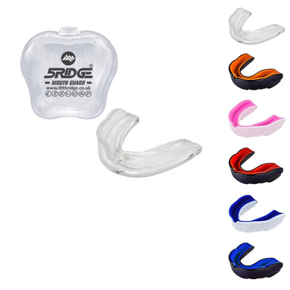 Mouthguard Gum Shield – Professional Mouth Guard for Contact Sports, Rugby, Martial Arts, Karate, Rugby, MMA, Boxing, Hockey, Football Flexible for Youth & Adult (Transparent)