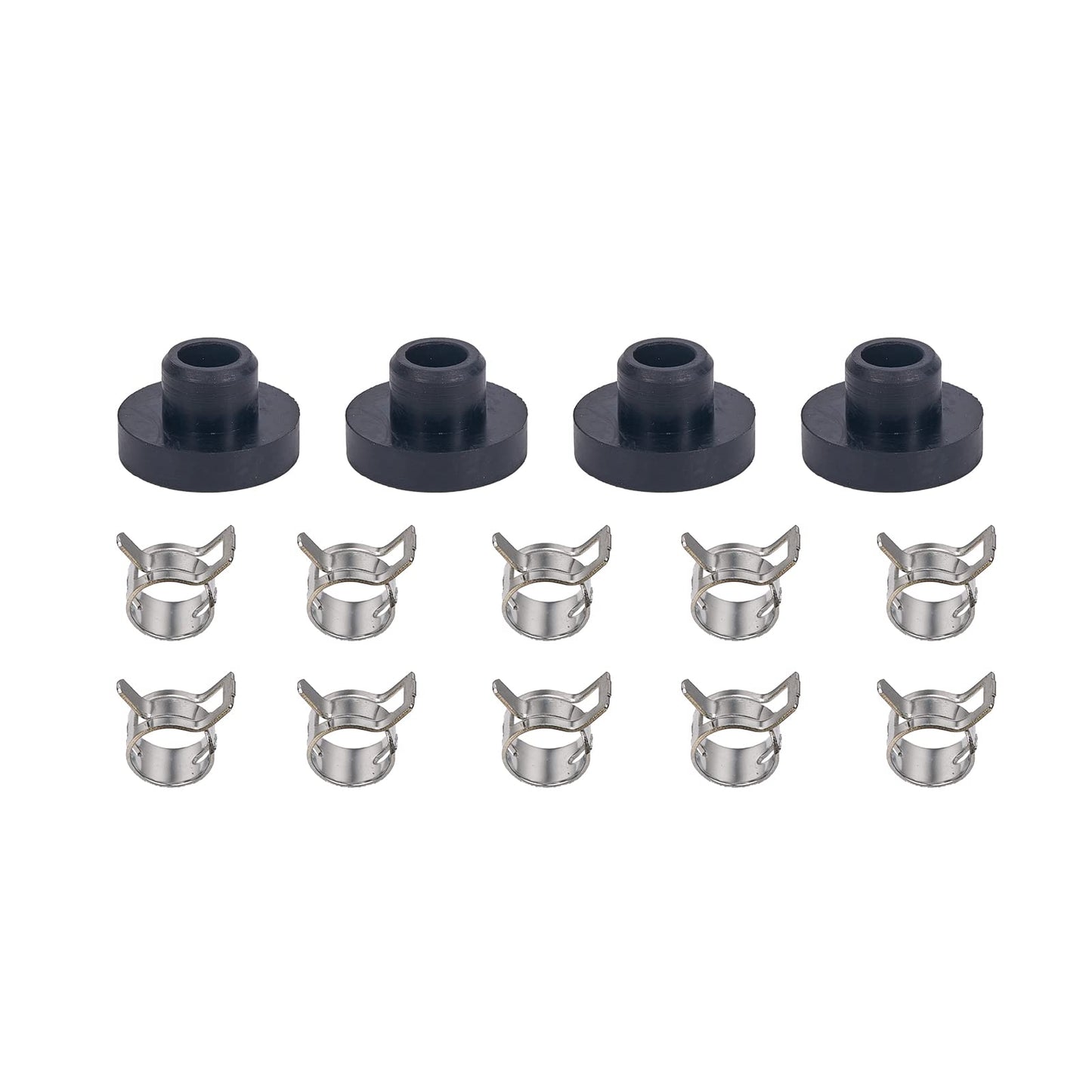 Mikatesi 2Pack Two-Way Cut-Off Fuel Valves Kit Replaces For Scag 2-Way 1/4" Barbs Steel Fuel Oil Gas Petcock in Line Valve 482212, E633347, 1-633347, Husqvarana 539102679 with Hose Clamps