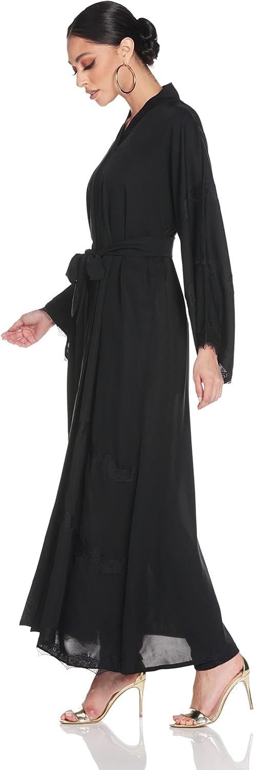 Nukhbaa Women's Abaya, Black