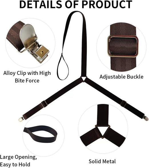 Pants Wearing Assist Clip and Pull Dressing Aids Tool Device No Need Bend for Elderly Disabled Pregnant Injuries Pants Helper（Brown)