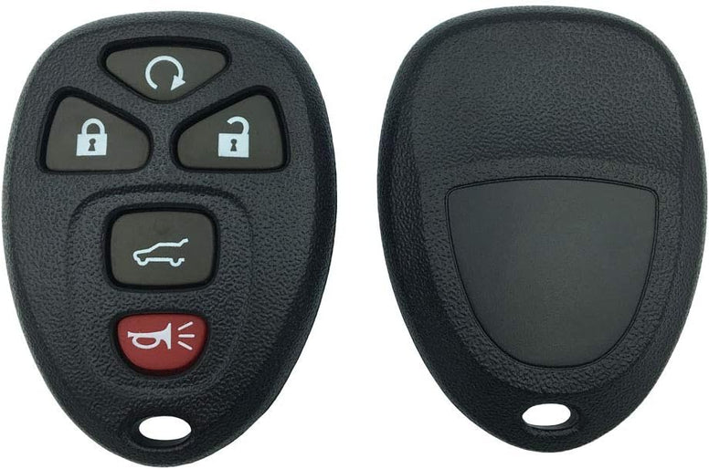 Replacement Keyless Entry Remote Key Fob Shell Case with 5 Button Fit for Chevy Suburban Tahoe Traverse/GMC Acadia Yukon/Cadillac Escalade SRX/Buick Enclave/Saturn Outlook 2007 2008 2009 2010