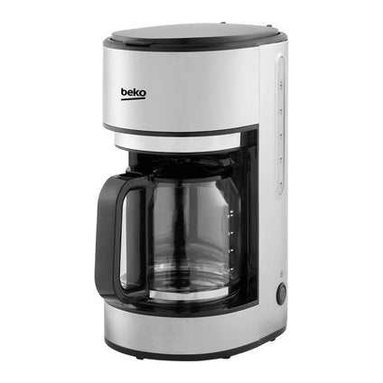 ماكينة قهوة تصفية Beko CFM6350i ، 1000 واط ، مادة Carafe (زجاج) ، وظيفة الحفاظ على الدفء ، سعة 10 أكواب ، وظيفة إيقاف بالتنقيط ، أبيض تلقائي للإيقاف