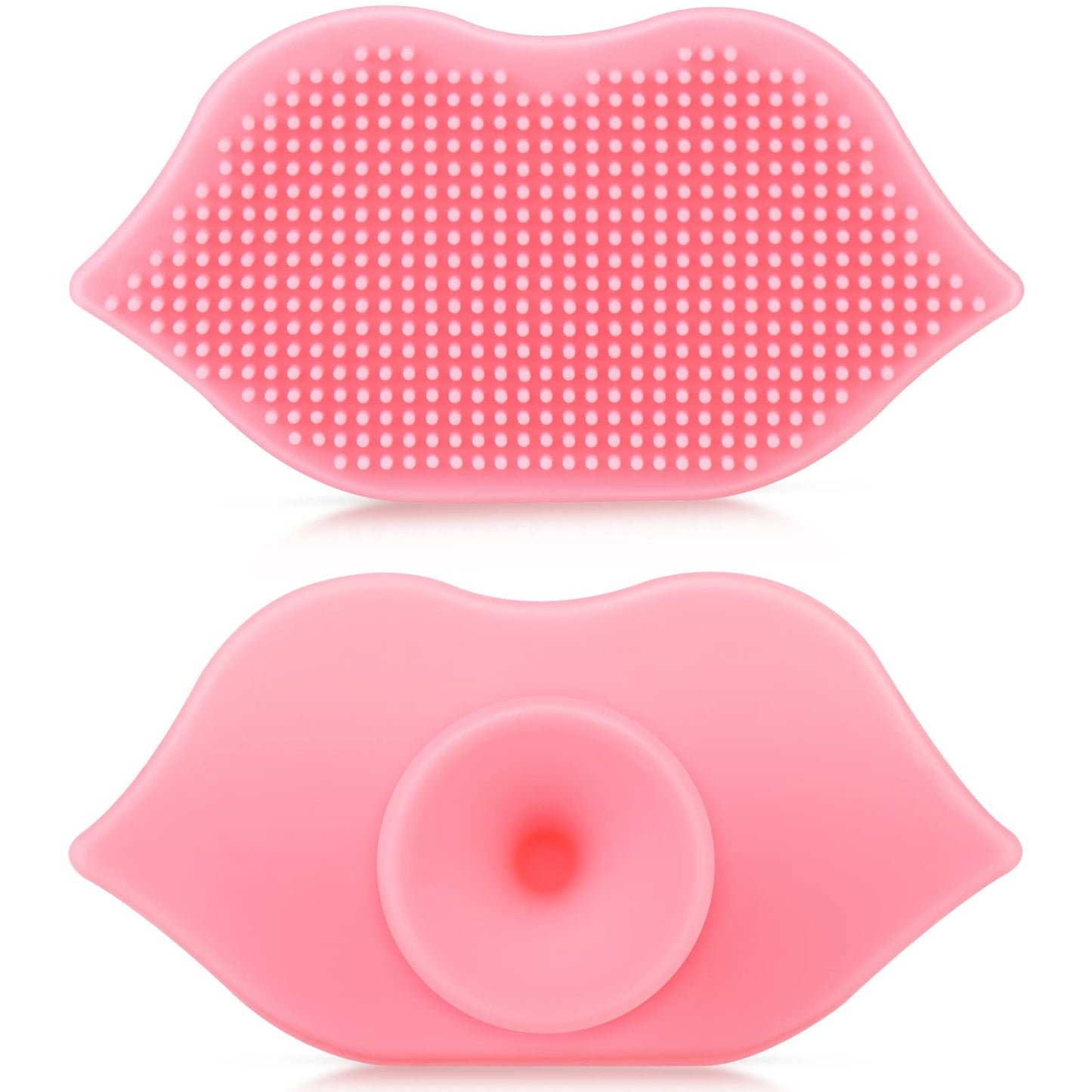 2 Pieces Lip Scrub Brush, Silicone Lip Scrubber and Exfoliating Brush Tool for Men Women Smoother and Fuller Lip Appearance (Color A)