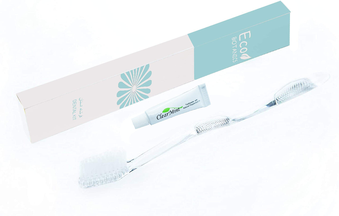 ECO Botanic Disposable Toothbrush - Toothpaste Traveling Dental Kit For Adults & Kids (Pack of 20)