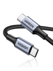 UGREEN USB C Cable 1M, Braided 100W Power Delivery PD Fast charge Cable USB C to USB C for iPhone 15 Pro/15 Pro Max/15/15 Plus, iPad mini 6, MacBook Pro/Air, iPad Pro, Samsung S23+, Huawei P60, etc