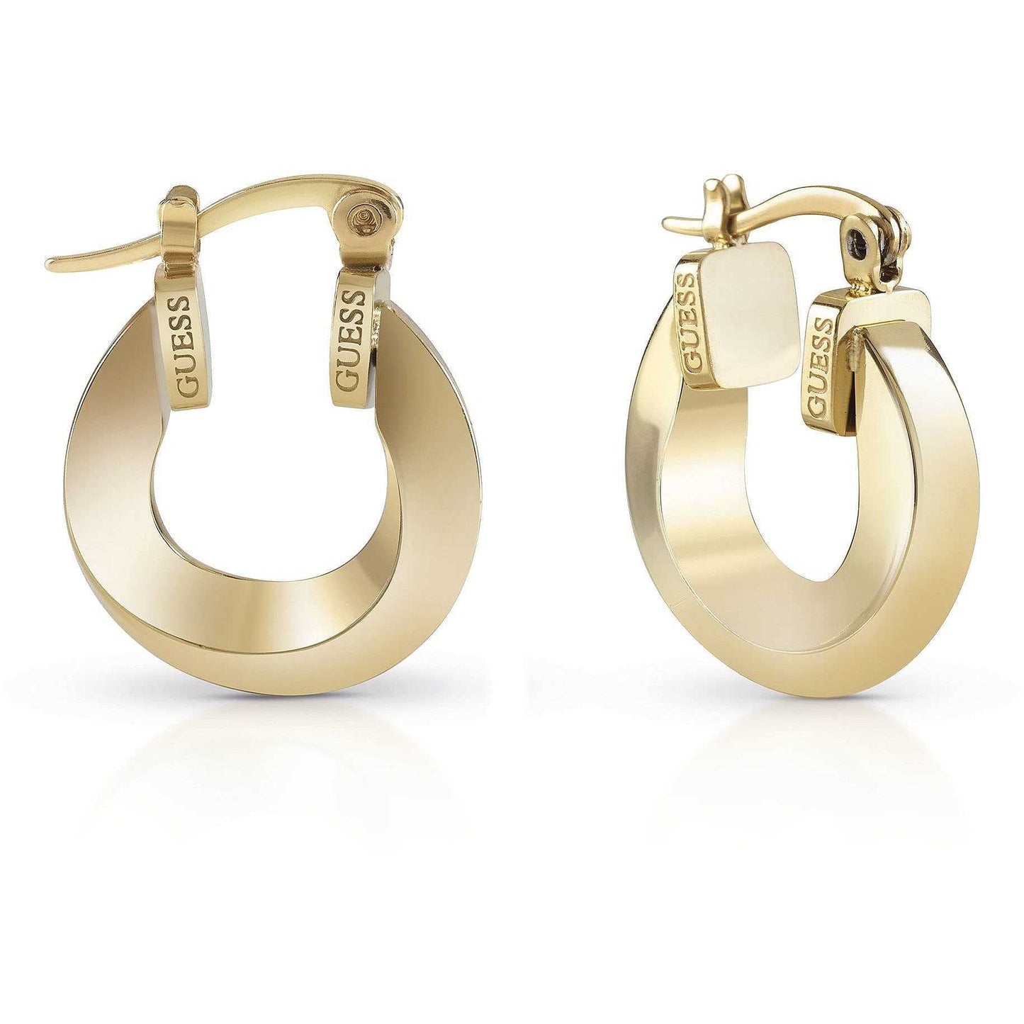 Guess Women's 18 mm Hoops Don'T Lie Earrings, Yellow Gold