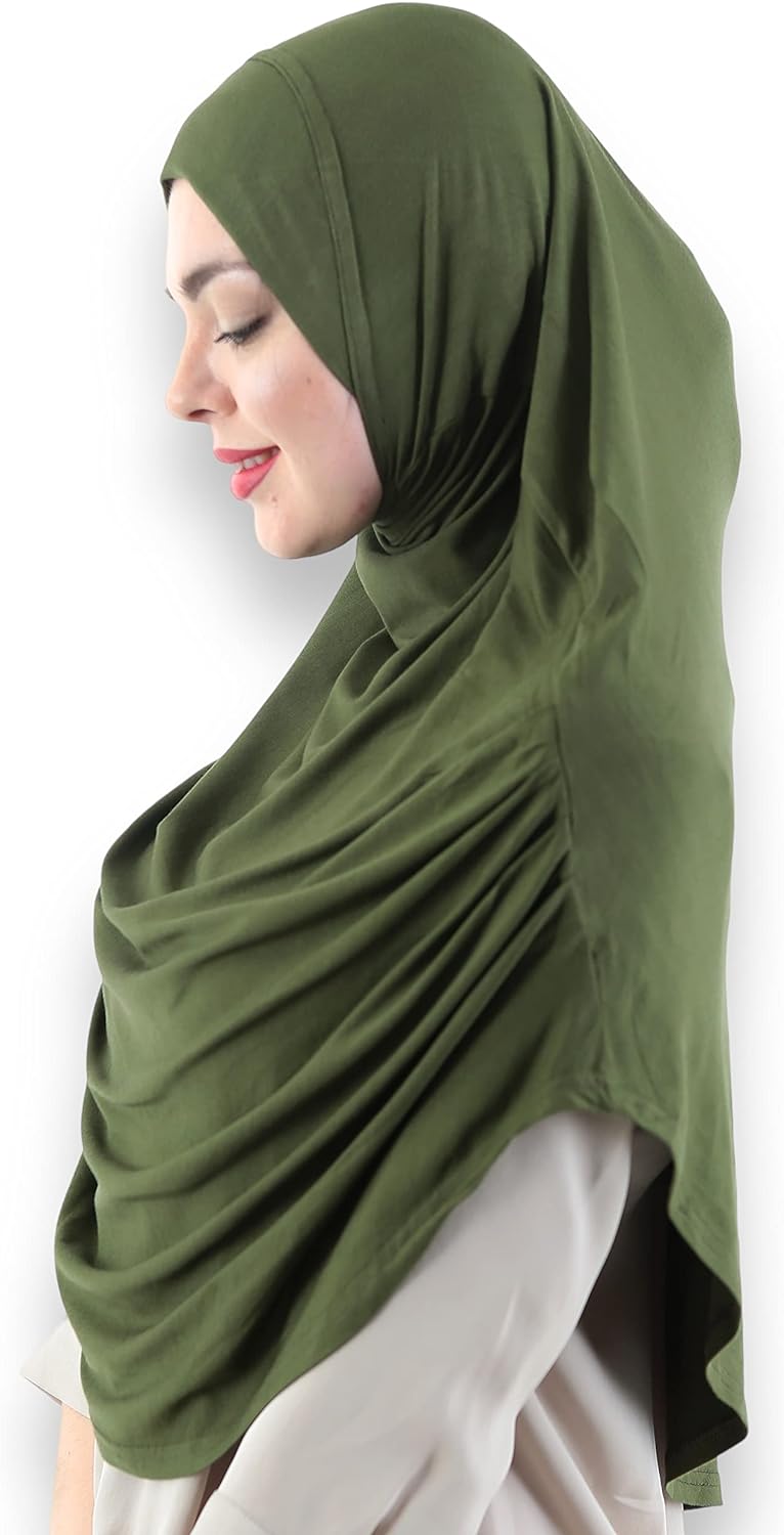 Avanos Easy Wear Soft Hijab for Women, Instant Hijab Long Scarf, Jersey Turbans Prayer Muslim Abayas Dress Clothes Jilbab