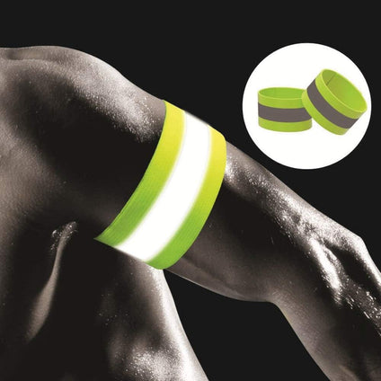 SOLDOUT™ Reflective Bands for Running | Visible Running Gear for Arm, Wrist, Ankle & Leg | Stay Safe with Reflector Safety Armbands, Great for Running, Cycling & Jogging at Night (Pack of 2)