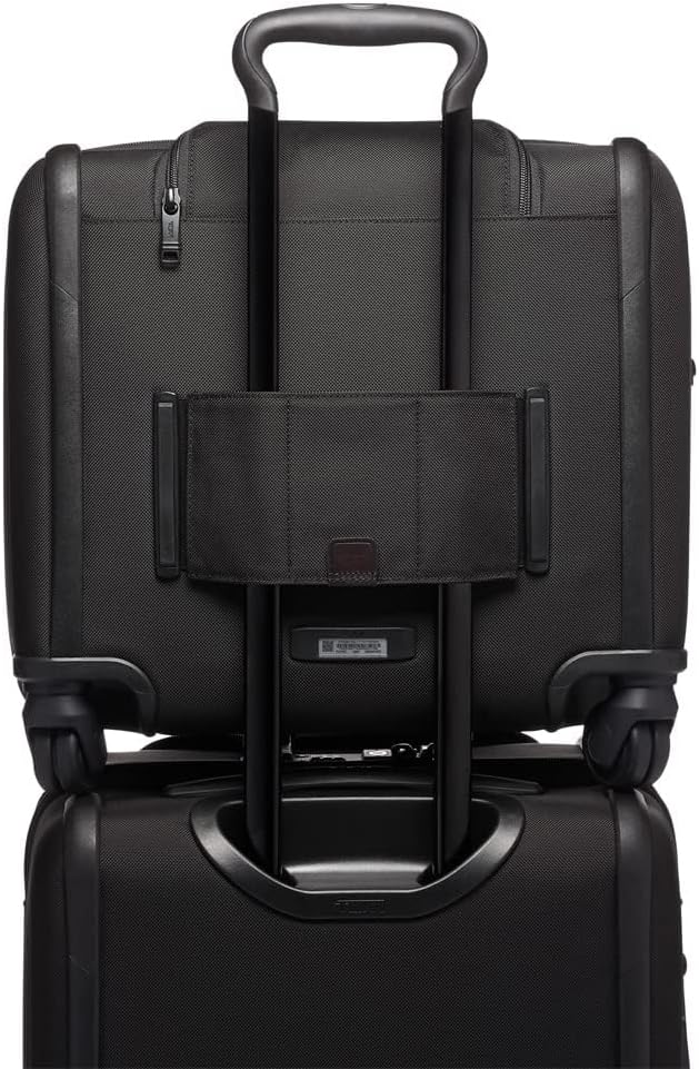 TUMI - Alpha 3 Carry-On 4 Wheeled Laptop Compact Brief Briefcase - 15 Inch Computer Case for Men and Women, Black, One_Size