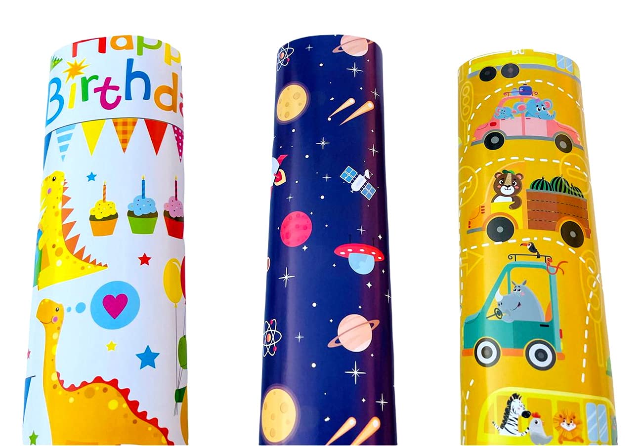 Premify Gift Wrapping Paper Roll, Gift Wrap for Birthday, Party Etc. Kids Gift Wrapping 6 Sheets (Size 20 X 28 Inches)