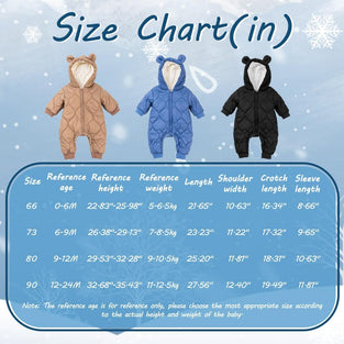 AiWMGL Baby Boys Girls Snowsuit Newborn Winter Jumpsuit Romper Clothes Coat Outwear Onepiece Onesie Hoodies Toddler (0-6 Months)