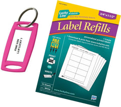 Lucky Line 2-1/4" X 1-1/8" Rectangular Label-It Plastic Tags, 20 Pack (17029)