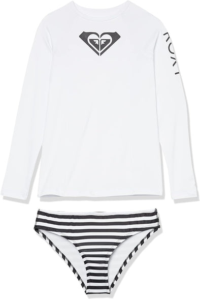 Roxy Girls Whole Hearted Long Sleeve Rashguard Set