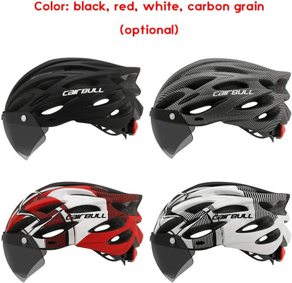 Cairbull Road Mountain bike Riding Helmet Helmet With Lens And Brim Taillight Riding Helmet Riding Equipment