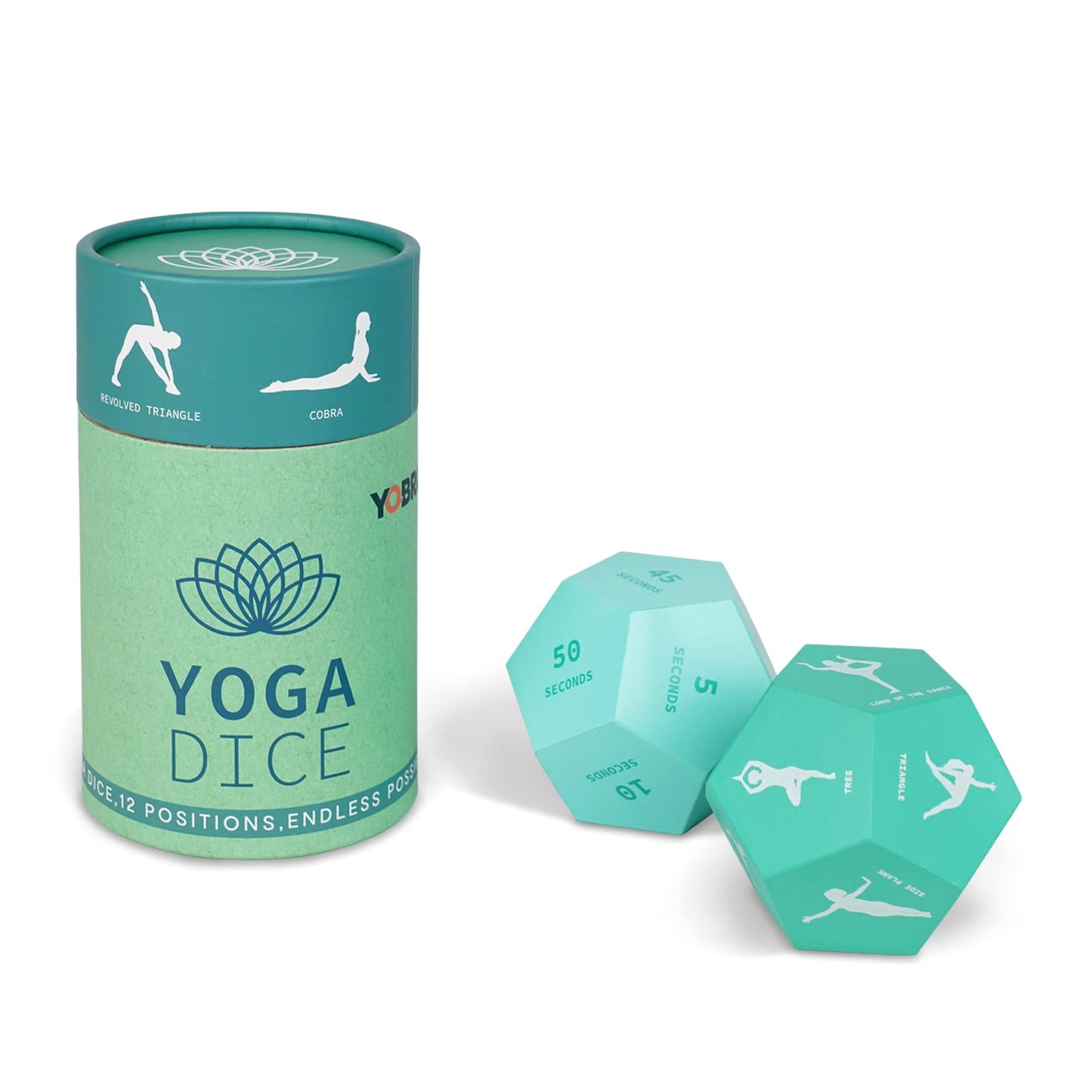 YOBRO Yoga Dice Game for Adults and Kids, Mindfulness Dice Kit, Exercise & Fitness Accessories for Women, PE Equipment Accessories for Home Workout, Yoga Meditation Gifts for Women&Men&Yogis, 2-Pack