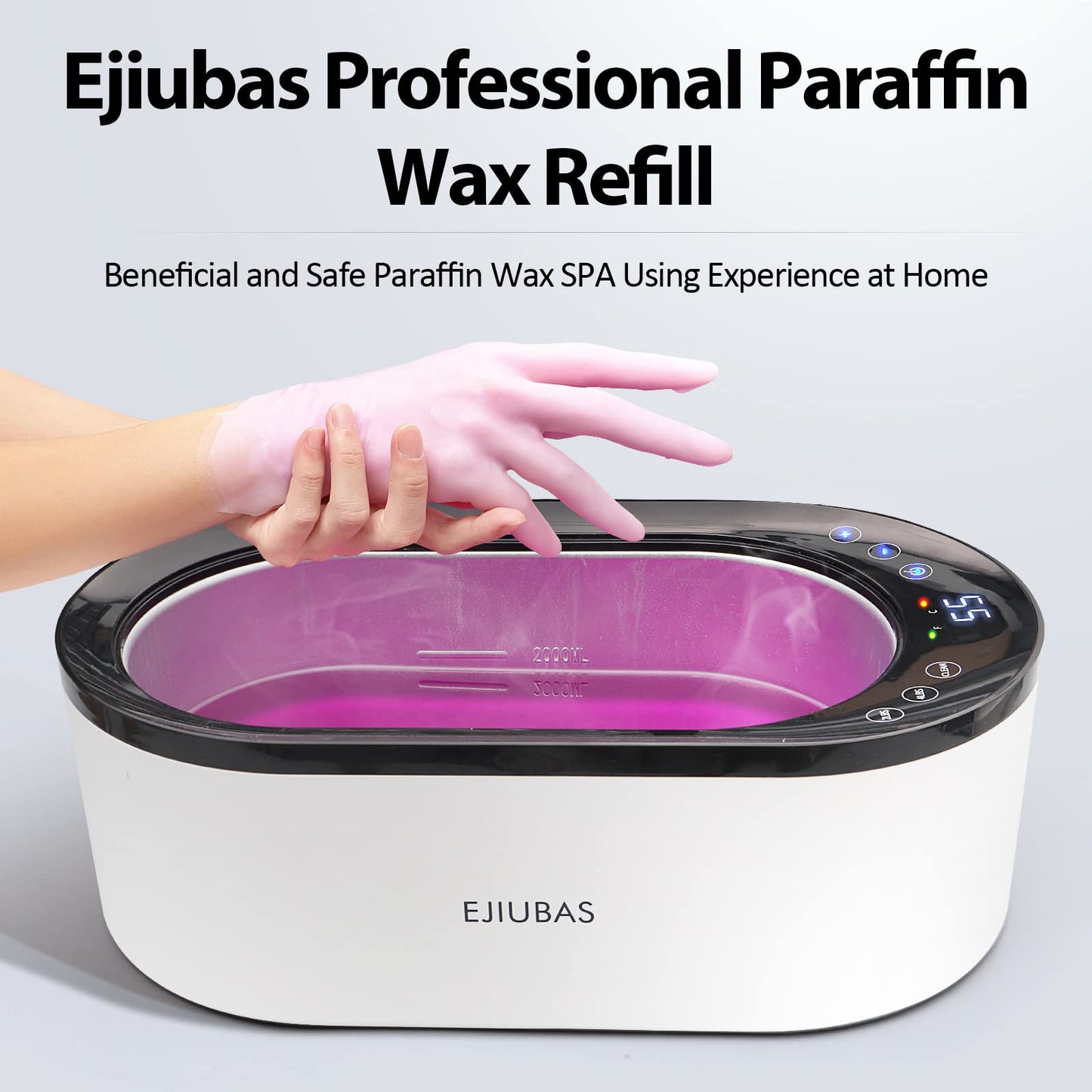 Paraffin Wax Refills 4 lbs - Ejiubas Lavender Paraffin Wax Blocks for Paraffin Bath Machine,Paraffin Wax for Hand and Feet, Relieve Arthitis Pain and Stiff Muscles Deep Hydration Family Christmas Gift