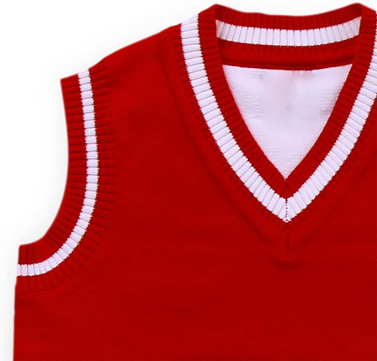 Happy Cherry Baby Boys Vest Thermal Warm Cotton Breathable Knit Sleeveless Sweater