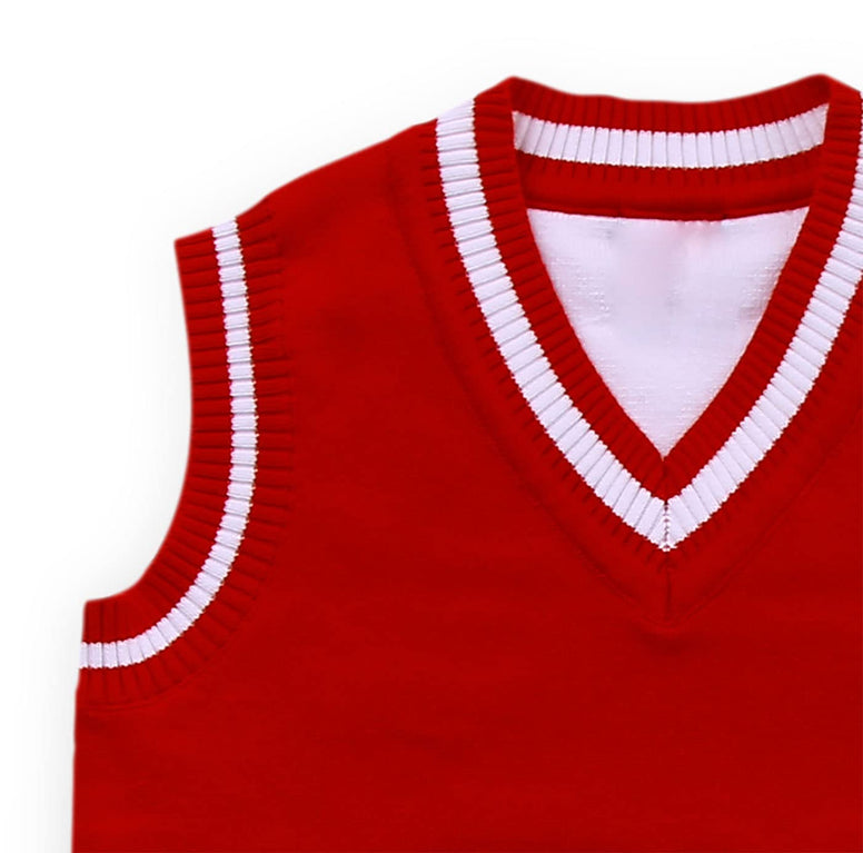 Happy Cherry Baby Boys Vest Thermal Warm Cotton Breathable Knit Sleeveless Sweater