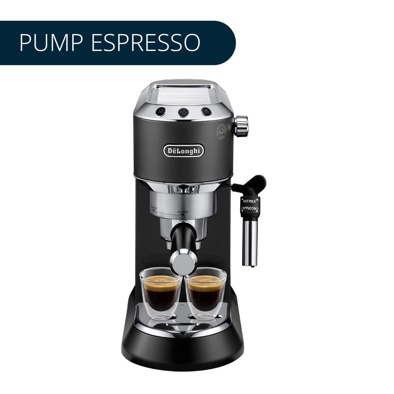 De'Longhi Dedica Pump Espresso Manual Coffee Machine | Cappuccino, Latte Macchiato With Milk Frother | Thermo Block Heating System For Accurate Temperature | Easy To Clean | EC685.BK (Black)