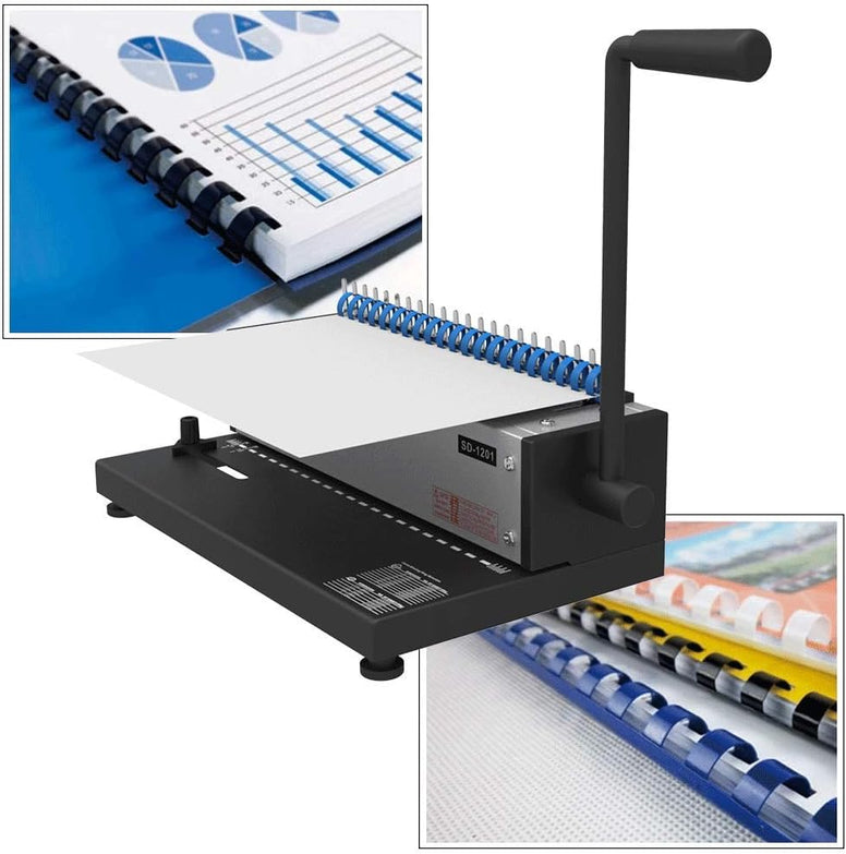 Rayson SD-1201 Comb Binding Machine 21 Hole Comb Ring Book Binding Machine, 200 Sheets Binding capacity & 12 Sheets Punching capacity